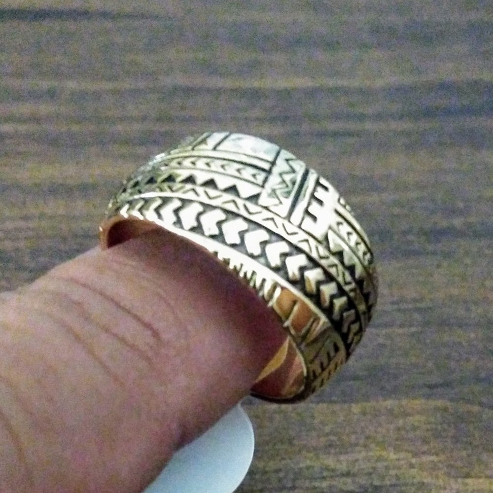 Custom Design Gold filled Imprinted Tribal